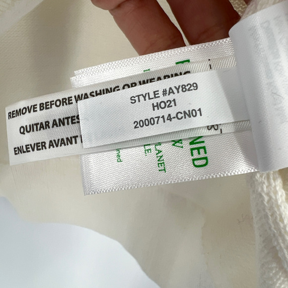 J. Crew Cotton Cashmere Pullover Sweatshirt in Ivory AY829 - Picture 9 of 10